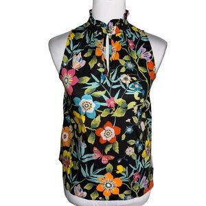 J. Crew Multicolor Floral Halter Top